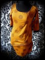 Mustard yellow dress with black dots - size S/M