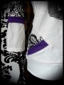 White top w/ pockets purple details bear print - size M/L