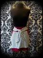 White mini skirt skull print red details - size M/L