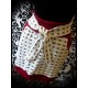 White mini skirt skull print red details - size M/L