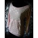 Pale pink top w/ pocket silver dots print - size M/L