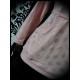 Pale pink top w/ pocket silver dots print - size M/L