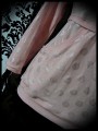 Pale pink top w/ pocket silver dots print - size M/L