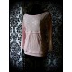 Pale pink top w/ pocket silver dots print - size M/L