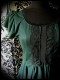 Dark green dress black lace details - size S/M