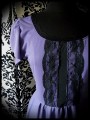 Robe violette détails dentelle noire - taille M/L