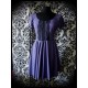 Robe violette détails dentelle noire - taille M/L