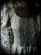 Grey dress black lace details - size S/M