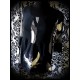 Haut noir imprimé astronaute motif rayures - taille S/M