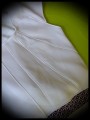 White wiggle dress faux crop top - size S/M