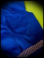 Royal blue wiggle dress faux crop top - size S/M