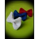 Adjustable ring - white / royal blue / red bow