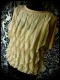 Beige nude top with cascade ruffles - size M/L