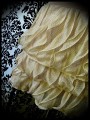 Beige nude skirt with cascade ruffles - size M/L