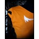 Haut orange avec découpe au dos motif renard - taille M/L