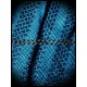 Robe trapèze bleue dentelle noire - taille S/M