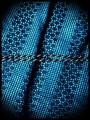Blue trapeze dress black lace - size S/M