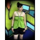 Lime green top with multi straps - size S/M
