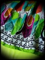 Multicolored dress triangle print green details - size XS/S