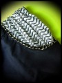 Black cuffed shorts w/ pockets chevron print - size M/L