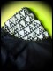 Black cuffed shorts w/ pockets triangle print - size S/M
