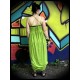 Lime green maxi dress with multi straps - size S/M