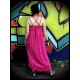 Hot pink maxi dress with multi straps - size M/L