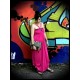 Hot pink maxi dress with multi straps - size M/L