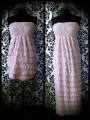 Pale pink strapless dress adjustable length - size S/M