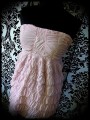 Pale pink strapless dress adjustable length - size S/M