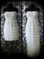 Ivory strapless dress adjustable length - size XS/S