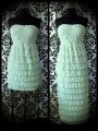 Aqua green strapless dress adjustable length - size M/L