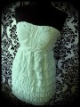 Aqua green strapless dress adjustable length - size M/L