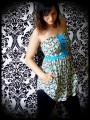 Strapless top w/ pockets geometrical print - size S/M