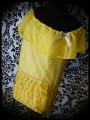 Yellow muslin dress gold details - size M/L