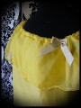 Yellow muslin dress gold details - size M/L
