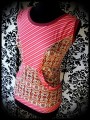 Tank top w/ pocket aztec print striped details - size M/L