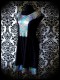 Black dress multicolored fishscale mermaid print - size S/M