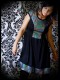 Black dress multicolored fishscale mermaid print - size S/M