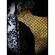 Black dress gold fishscale mermaid print - size S/M