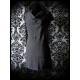 Black draped dress with pockets Japanese print - size M/L