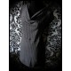 Robe à poches et col bénitier noire motif japonais - taille M/L