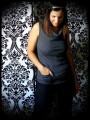 Dark grey draped top with pockets - size S/M