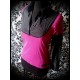 Hot pink layered top w/ black shirt - size XS/S