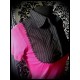 Haut superposé rose vif chemise noire - taille XS/S