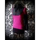 Hot pink layered top w/ black shirt - size XS/S