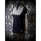 Black layered top w/ light grey shirt - size M/L