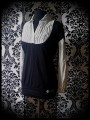 Black layered top w/ light grey shirt - size M/L