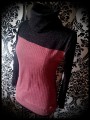 Dust pink sweater w/ cowl neck black glitter details - size S/M