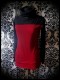 Dark red sweater w/ cowl neck black glitter details - size M/L